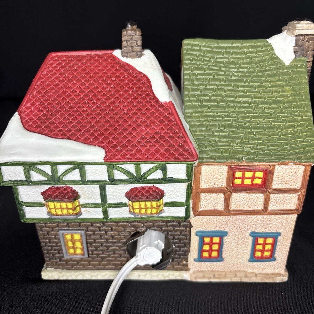 1994 LEMAX Dickensvale Village Porcelain Rare Books Bobs Tobacco Lighted House - Picture 4 of 11